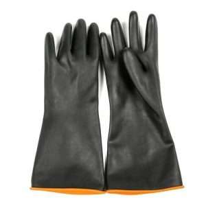 BLACK RUBBER GLOVES HEAVY DUTY
